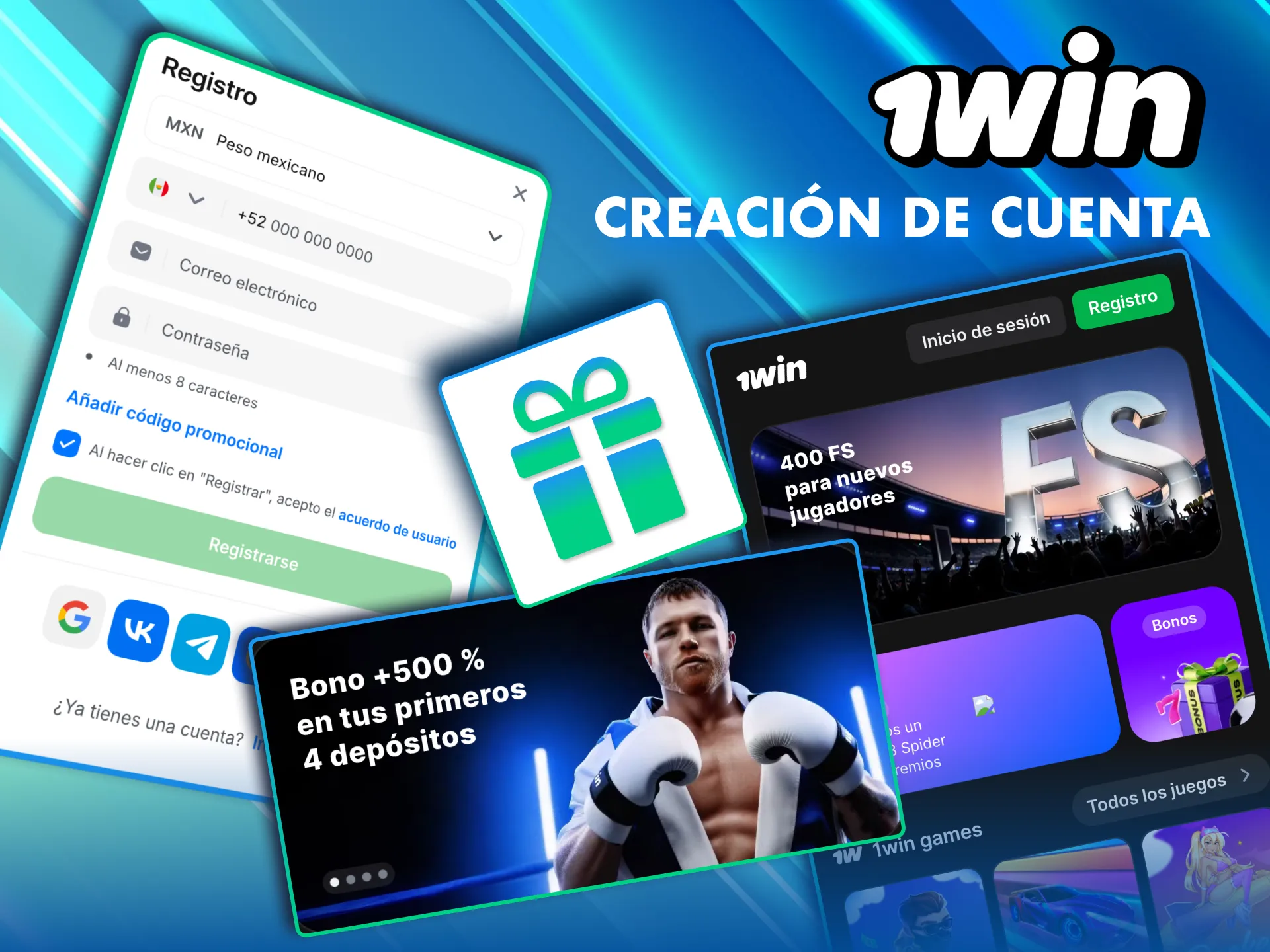 Crea tu cuenta en 1Win México en minutos.