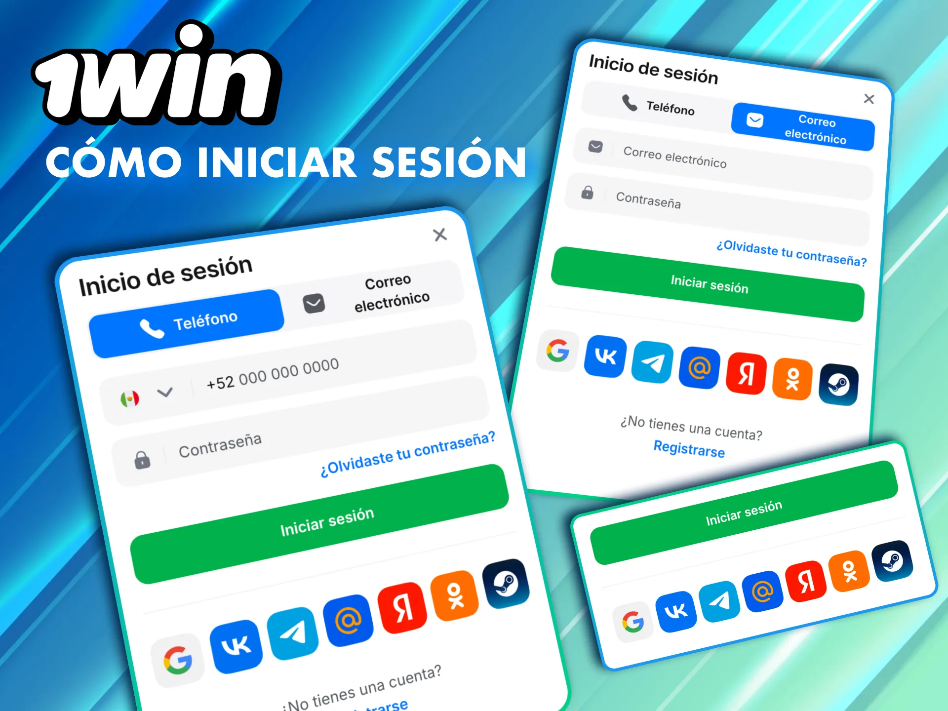 Inicia sesión en tu cuenta 1Win México desde web o app.