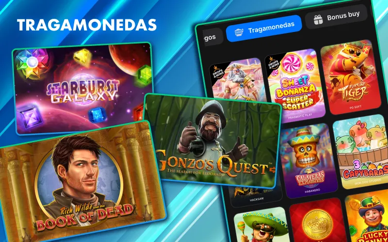 Tragamonedas clásicas, de video y con jackpots en 1Win.